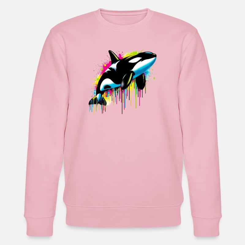 Schwertwal - Stanley/Stella Unisex Bio-Sweatshirt CHANGER  - Hellrosa