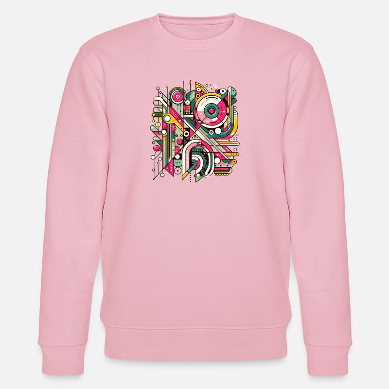 Neon Geometry — Hypergrid - Stanley/Stella Unisex Bio-Sweatshirt CHANGER  - Hellrosa