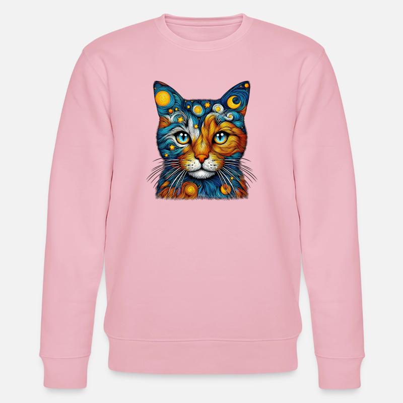 Chat - Sweat bio CHANGER Stanley/Stella Unisexe - rose pâle