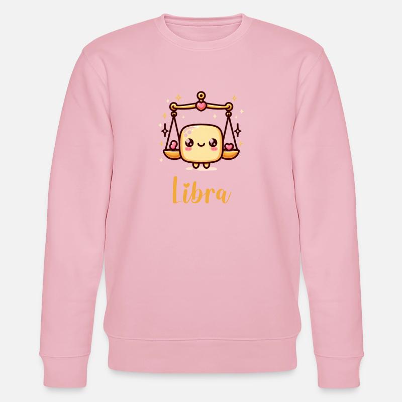 Süße Libra Sternzeichen Astrologie Geschen - Stanley/Stella Unisex Bio-Sweatshirt CHANGER  - Hellrosa