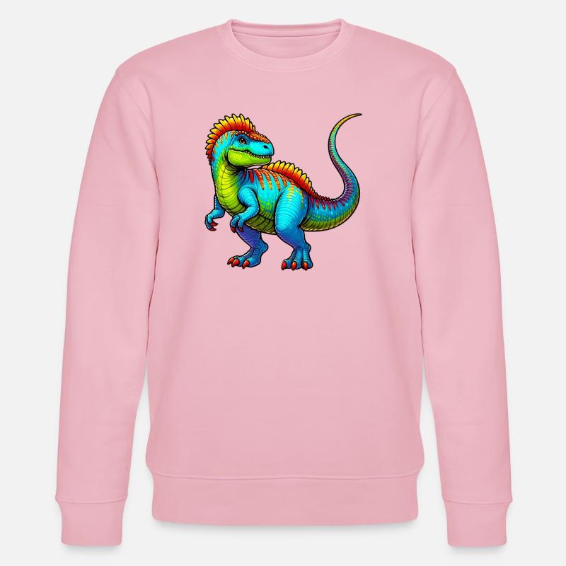 Dinosaur - Stanley/Stella CHANGER Unisex Organic Sweatshirt - cotton pink