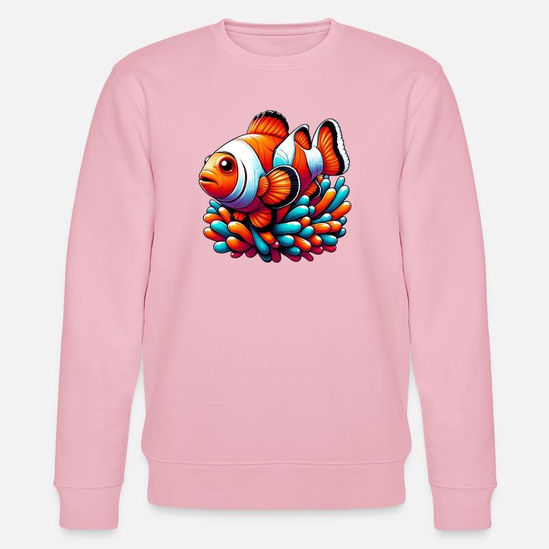 Clownfisch - Stanley/Stella Unisex Bio-Sweatshirt CHANGER  - Hellrosa