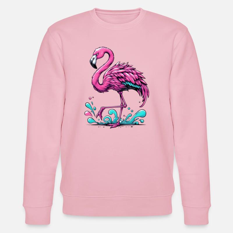 Flamingo - Stanley/Stella Unisex Bio-Sweatshirt CHANGER  - Hellrosa