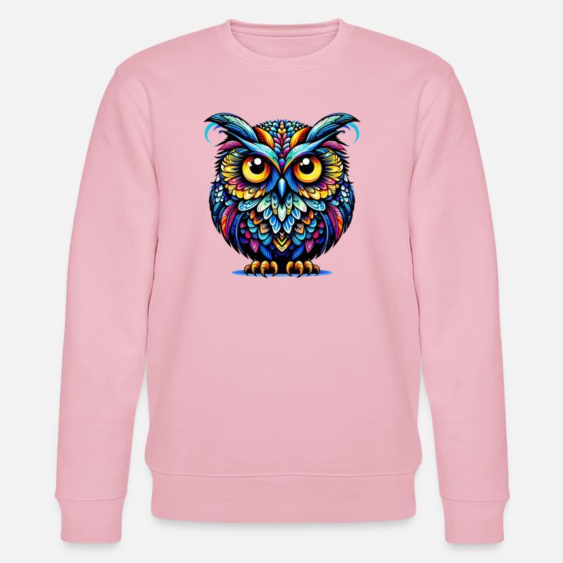 Eule - Stanley/Stella Unisex Bio-Sweatshirt CHANGER  - Hellrosa