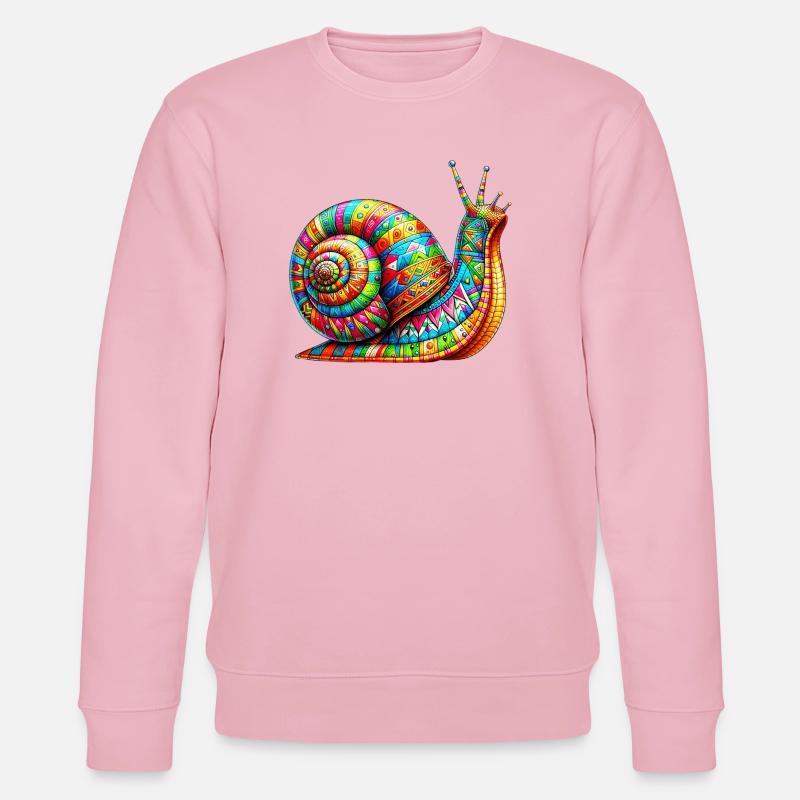 Schnecke - Stanley/Stella Unisex Bio-Sweatshirt CHANGER  - Hellrosa