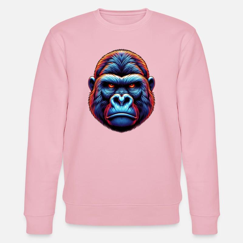 Gorilla - Stanley/Stella Unisex Bio-Sweatshirt CHANGER  - Hellrosa