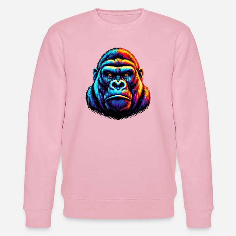 Gorilla - Stanley/Stella Unisex Bio-Sweatshirt CHANGER  - Hellrosa