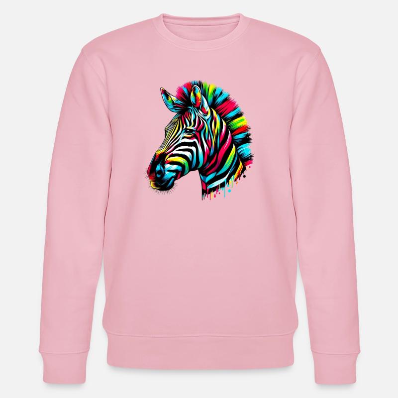 Zebra - Stanley/Stella Unisex Bio-Sweatshirt CHANGER  - Hellrosa