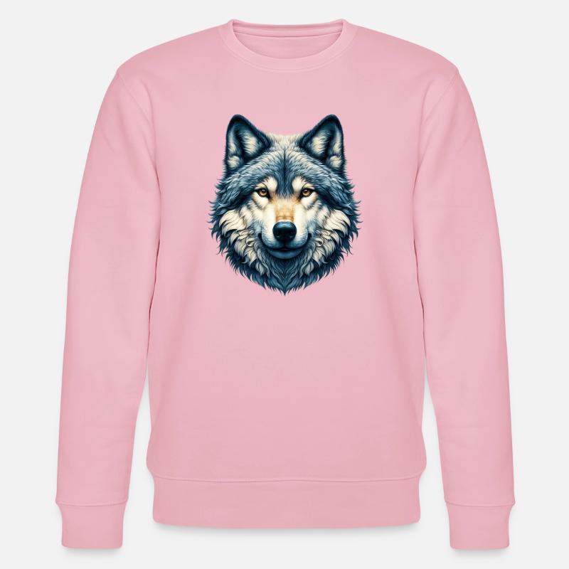 Wolf - Stanley/Stella Unisex Bio-Sweatshirt CHANGER  - Hellrosa