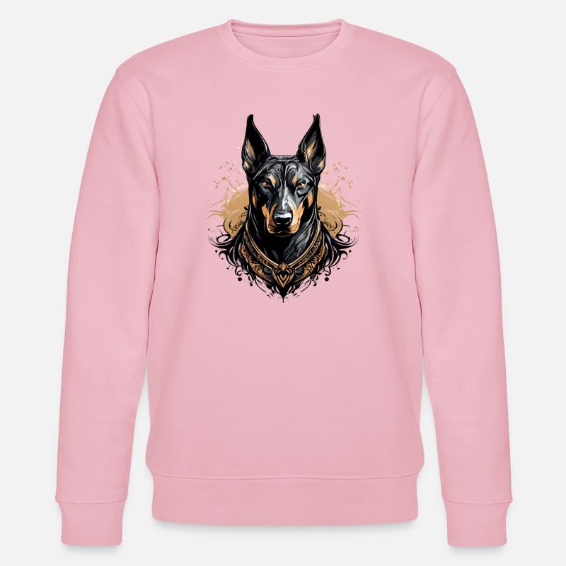 Dobermann 02 - Stanley/Stella Unisex Bio-Sweatshirt CHANGER  - Hellrosa