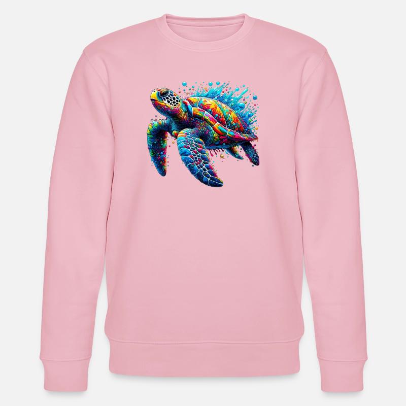 Schildkröte - Stanley/Stella Unisex Bio-Sweatshirt CHANGER  - Hellrosa
