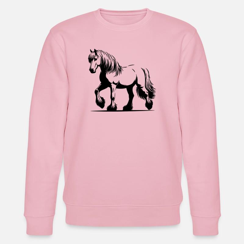 Pferd Haflinger - Stanley/Stella Unisex Bio-Sweatshirt CHANGER  - Hellrosa