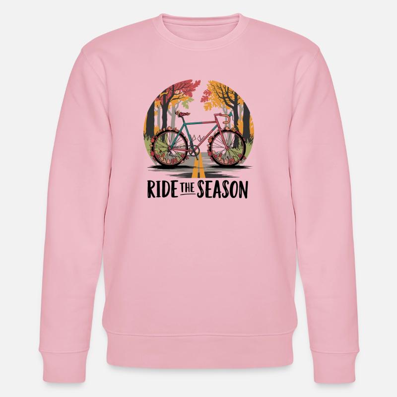 Scène de route cyclable d’automne - Sweat bio CHANGER Stanley/Stella Unisexe - rose pâle