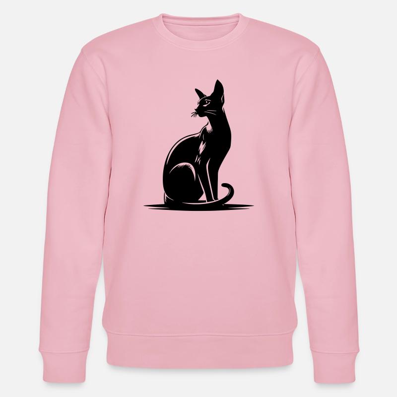 Orientalisch Kurzhaar Katze - Stanley/Stella Unisex Bio-Sweatshirt CHANGER  - Hellrosa