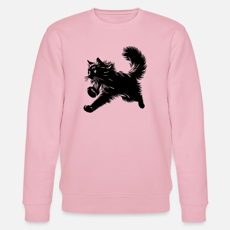 Norwegische Waldkatze - Stanley/Stella Unisex Bio-Sweatshirt CHANGER  - Hellrosa