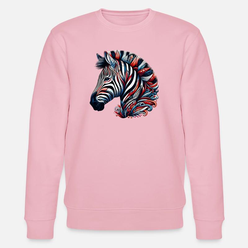 Zebra - Stanley/Stella Unisex Bio-Sweatshirt CHANGER  - Hellrosa