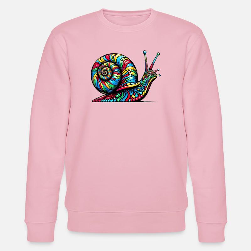 Schnecke - Stanley/Stella Unisex Bio-Sweatshirt CHANGER  - Hellrosa