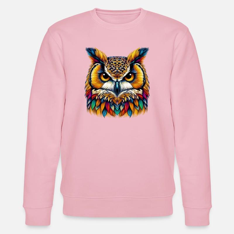 Eule - Stanley/Stella Unisex Bio-Sweatshirt CHANGER  - Hellrosa