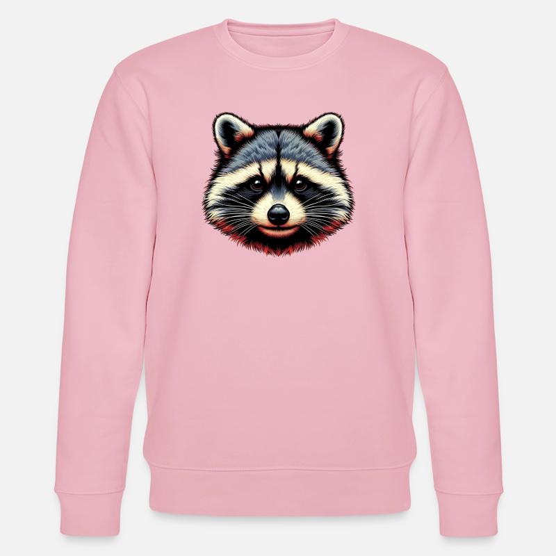 Waschbär - Stanley/Stella Unisex Bio-Sweatshirt CHANGER  - Hellrosa