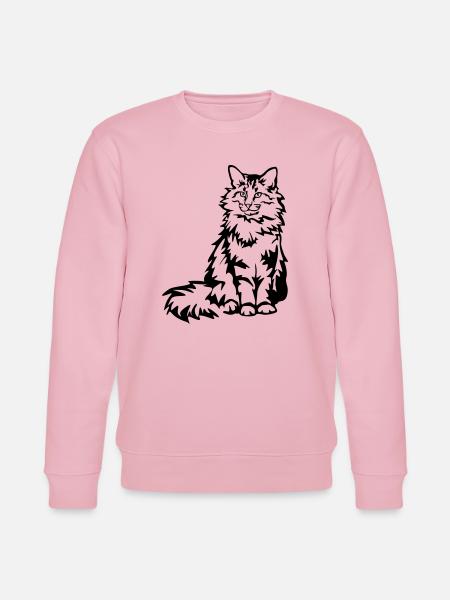 Norwegian Forest Cat - Stanley/Stella CHANGER Unisex Organic Sweatshirt - cotton pink