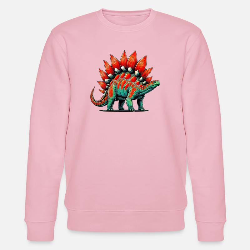 Dinosaurier - Stanley/Stella Unisex Bio-Sweatshirt CHANGER  - Hellrosa