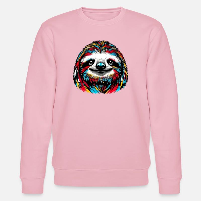 Faultier - Stanley/Stella Unisex Bio-Sweatshirt CHANGER  - Hellrosa