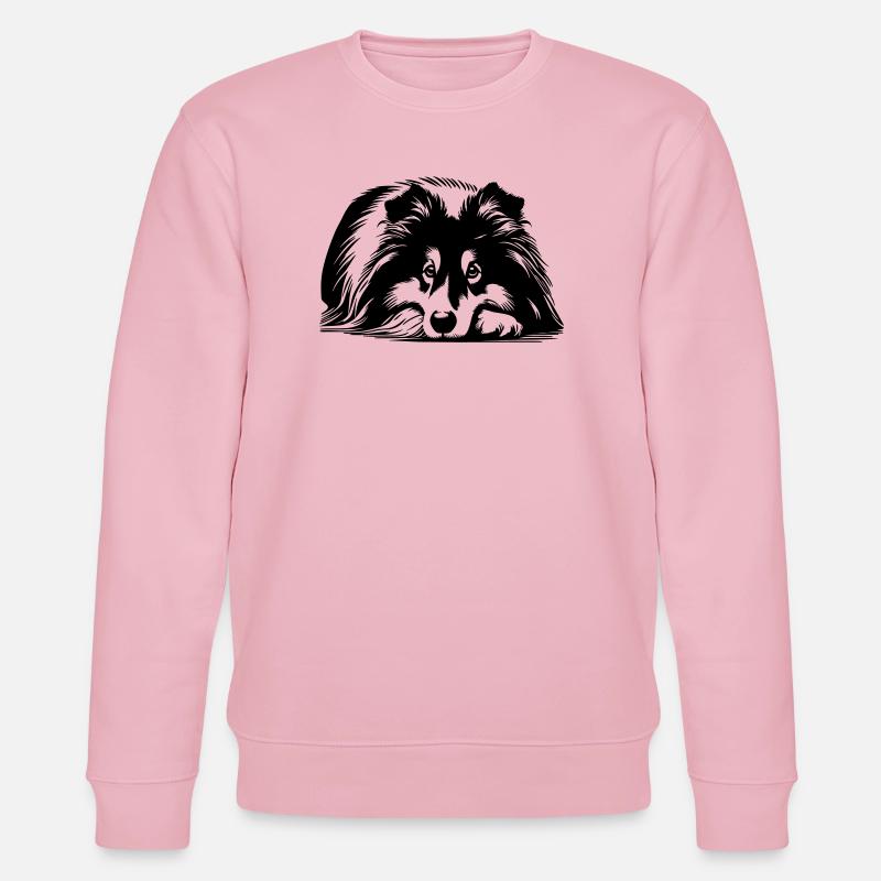 Sheltie - Stanley/Stella Unisex Bio-Sweatshirt CHANGER  - Hellrosa