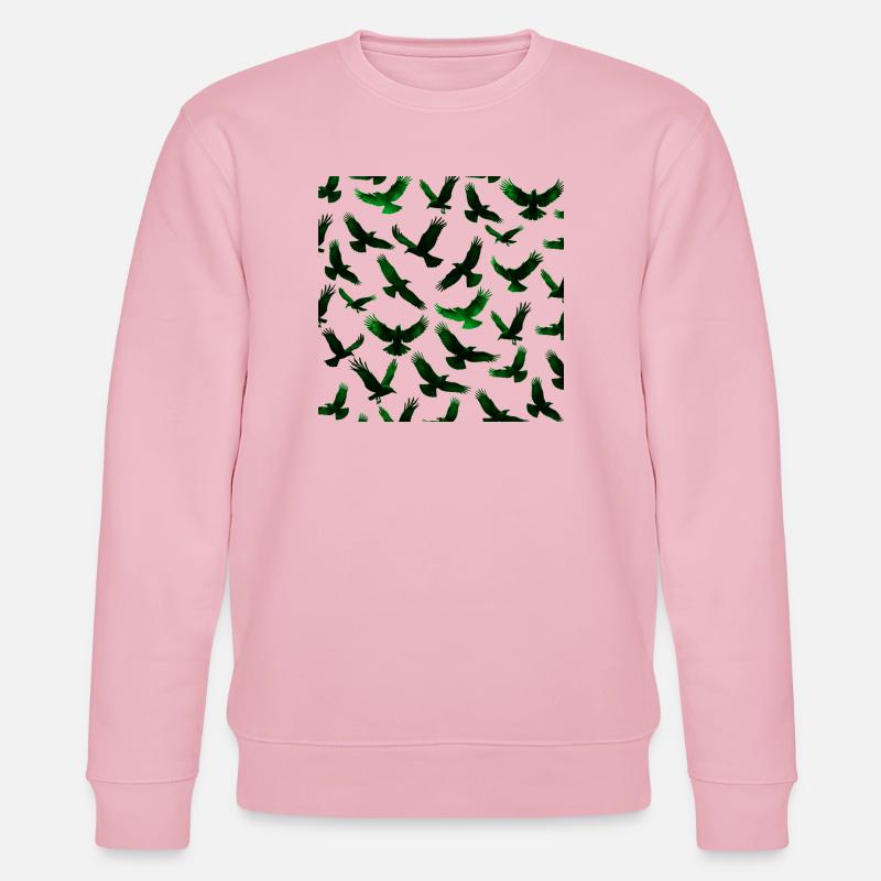 Goth muster, Kolkraben, animal prints - Stanley/Stella Unisex Bio-Sweatshirt CHANGER  - Hellrosa