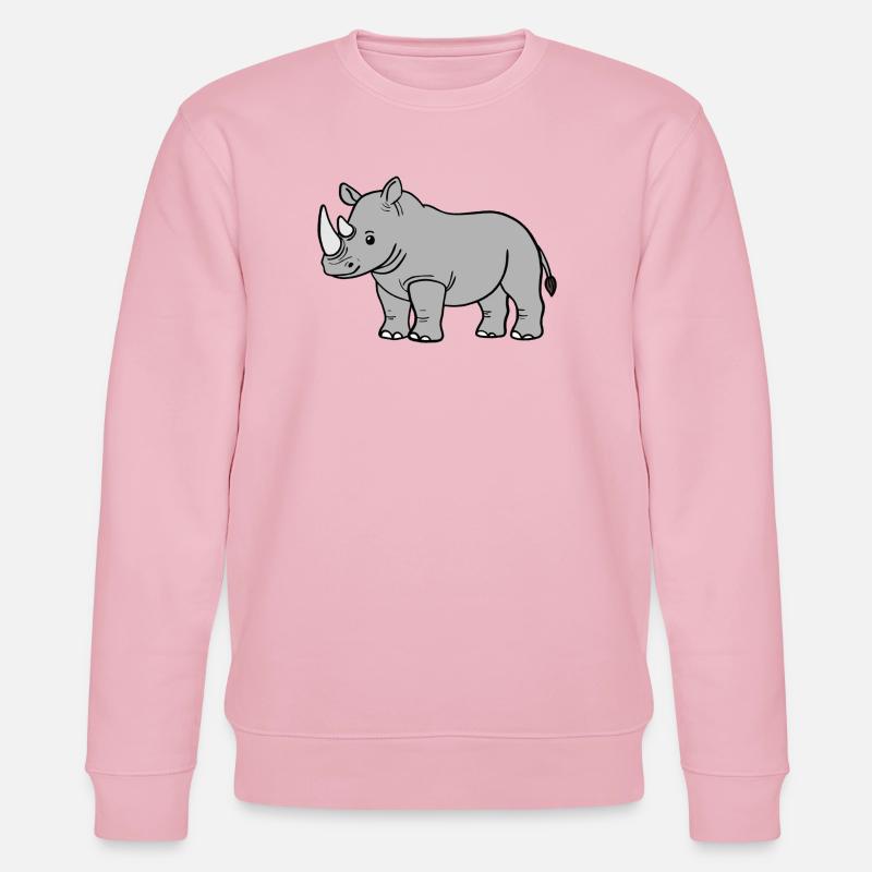Nashorn Nashörner - Stanley/Stella Unisex Bio-Sweatshirt CHANGER  - Hellrosa