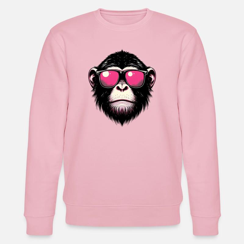 Affe - Stanley/Stella Unisex Bio-Sweatshirt CHANGER  - Hellrosa