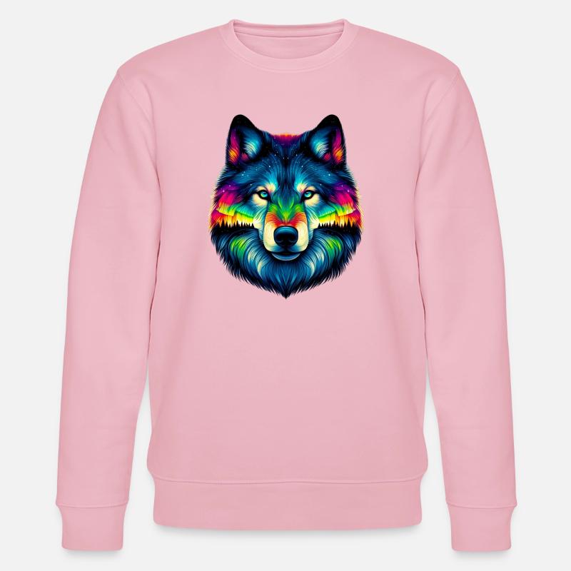 Wolf - Stanley/Stella Unisex Bio-Sweatshirt CHANGER  - Hellrosa