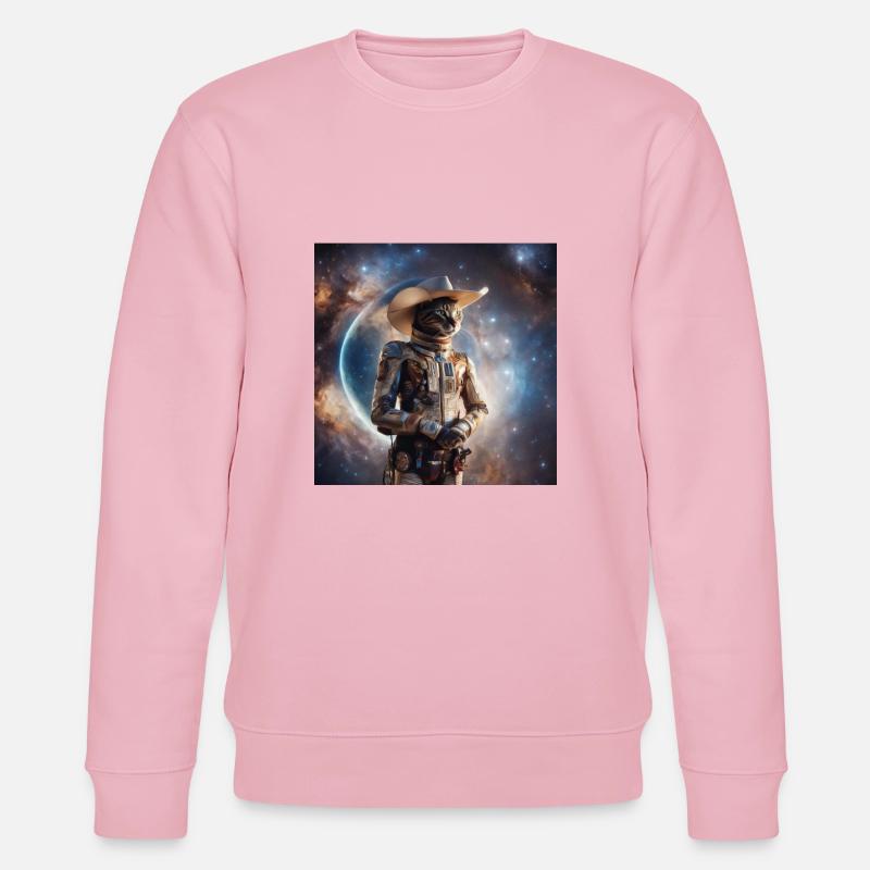 Chat de l’espace - Sweat bio CHANGER Stanley/Stella Unisexe - rose pâle