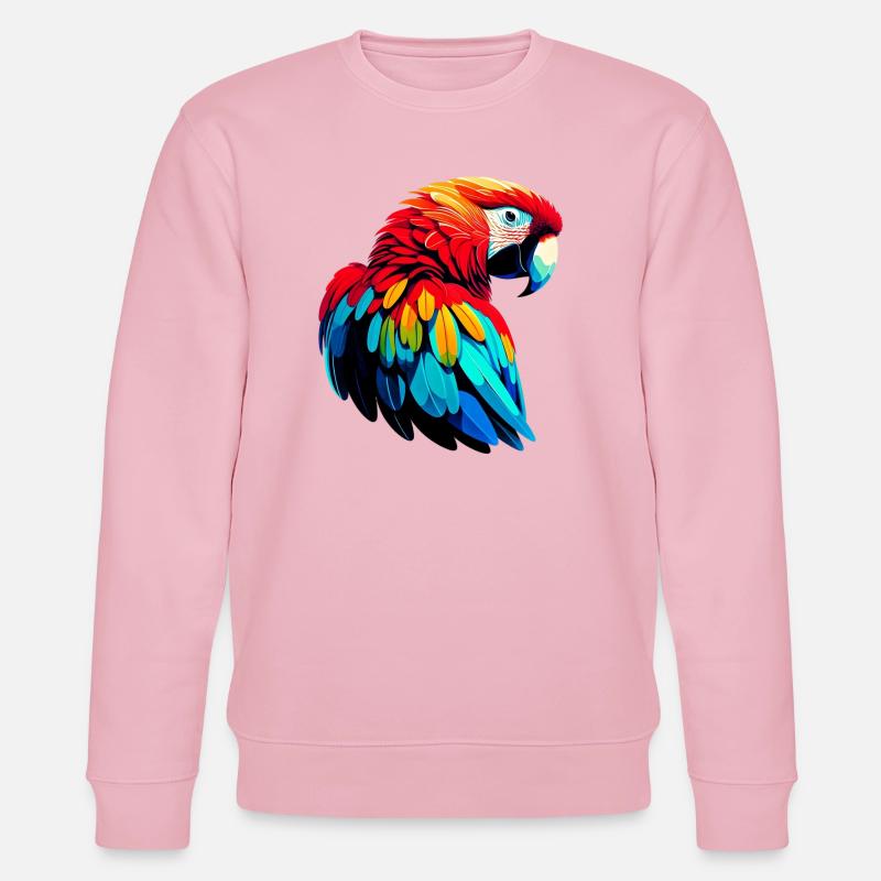 Papagei - Stanley/Stella Unisex Bio-Sweatshirt CHANGER  - Hellrosa