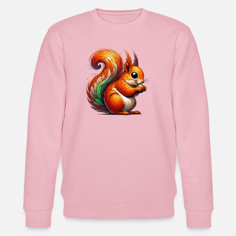 Eichhörnchen - Stanley/Stella Unisex Bio-Sweatshirt CHANGER  - Hellrosa