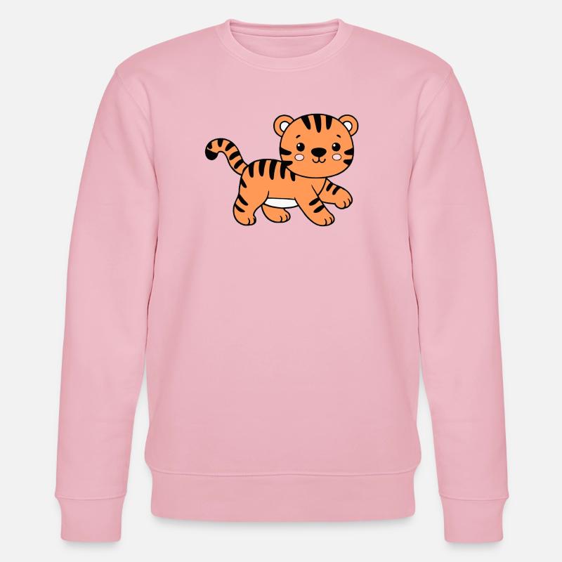 Tiger - Stanley/Stella Unisex Bio-Sweatshirt CHANGER  - Hellrosa