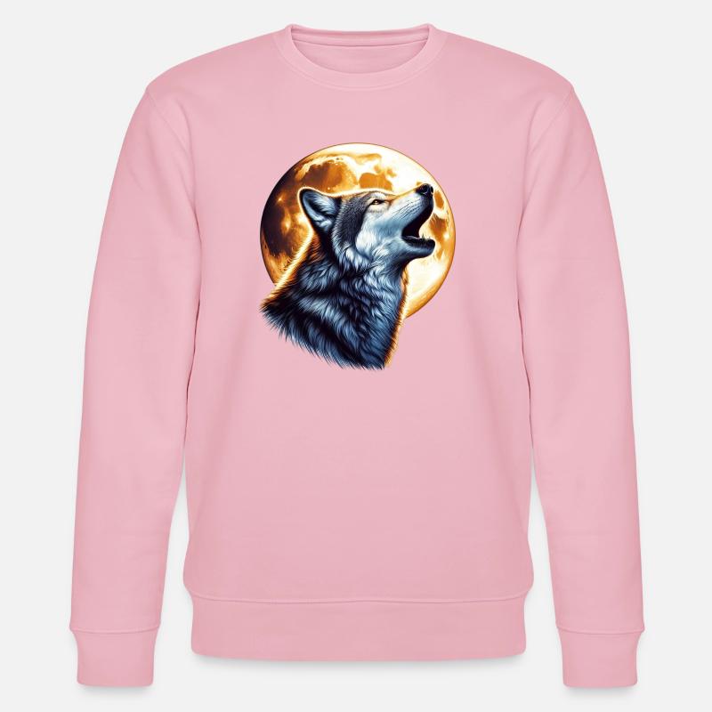 Wolf - Stanley/Stella CHANGER Unisex Organic Sweatshirt - cotton pink