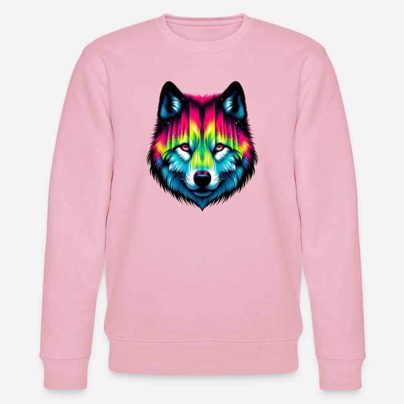 Wolf - Stanley/Stella Unisex Bio-Sweatshirt CHANGER  - Hellrosa
