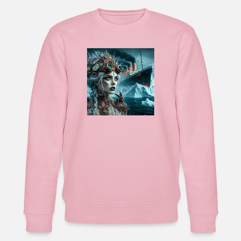 Steampunk Meerjungfrau Titanic - Stanley/Stella Unisex Bio-Sweatshirt CHANGER  - Hellrosa