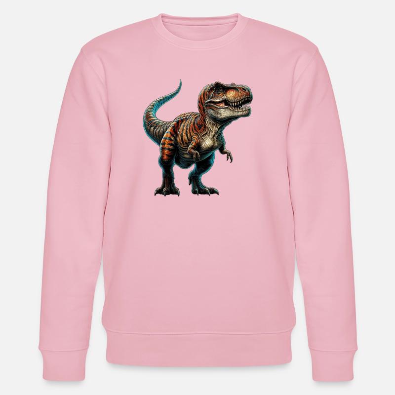 Dinosaur - Stanley/Stella CHANGER Unisex Organic Sweatshirt - cotton pink
