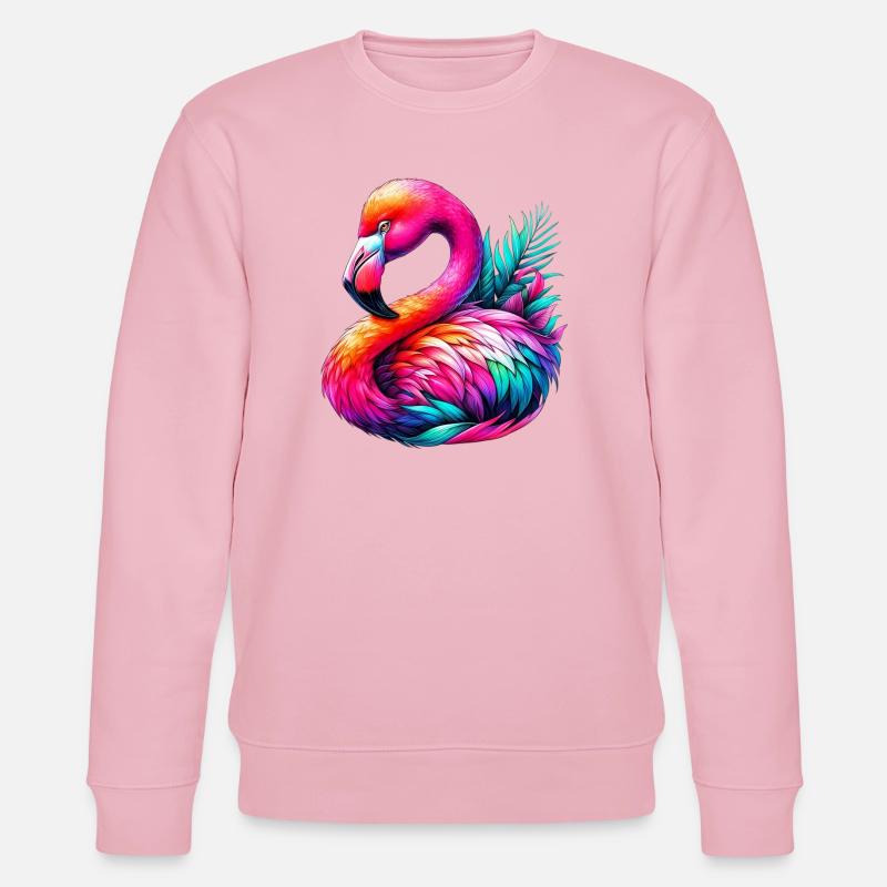 Flamingo - Stanley/Stella Unisex Bio-Sweatshirt CHANGER  - Hellrosa