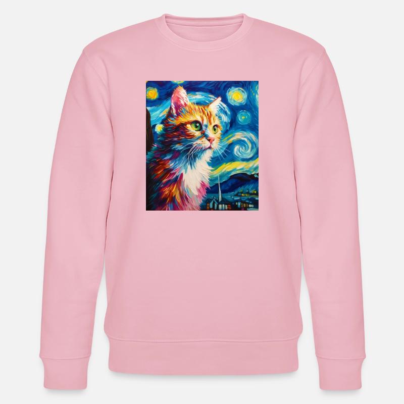 Katze - Stanley/Stella Unisex Bio-Sweatshirt CHANGER  - Hellrosa