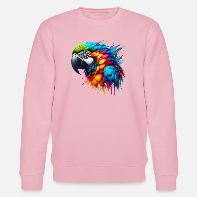 Papagei - Stanley/Stella Unisex Bio-Sweatshirt CHANGER  - Hellrosa