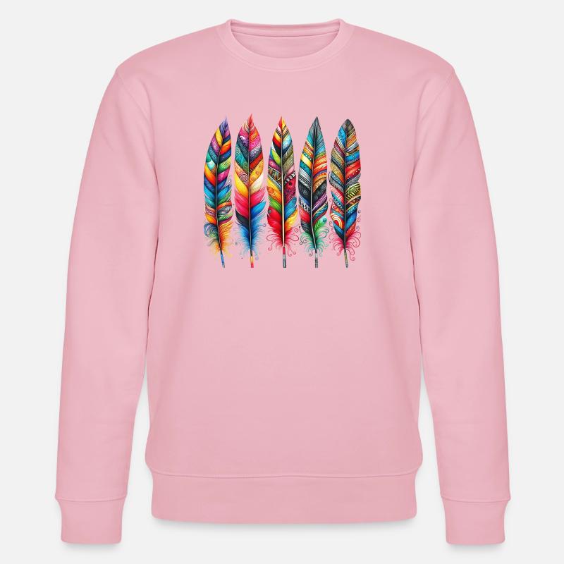 Feder - Stanley/Stella Unisex Bio-Sweatshirt CHANGER  - Hellrosa
