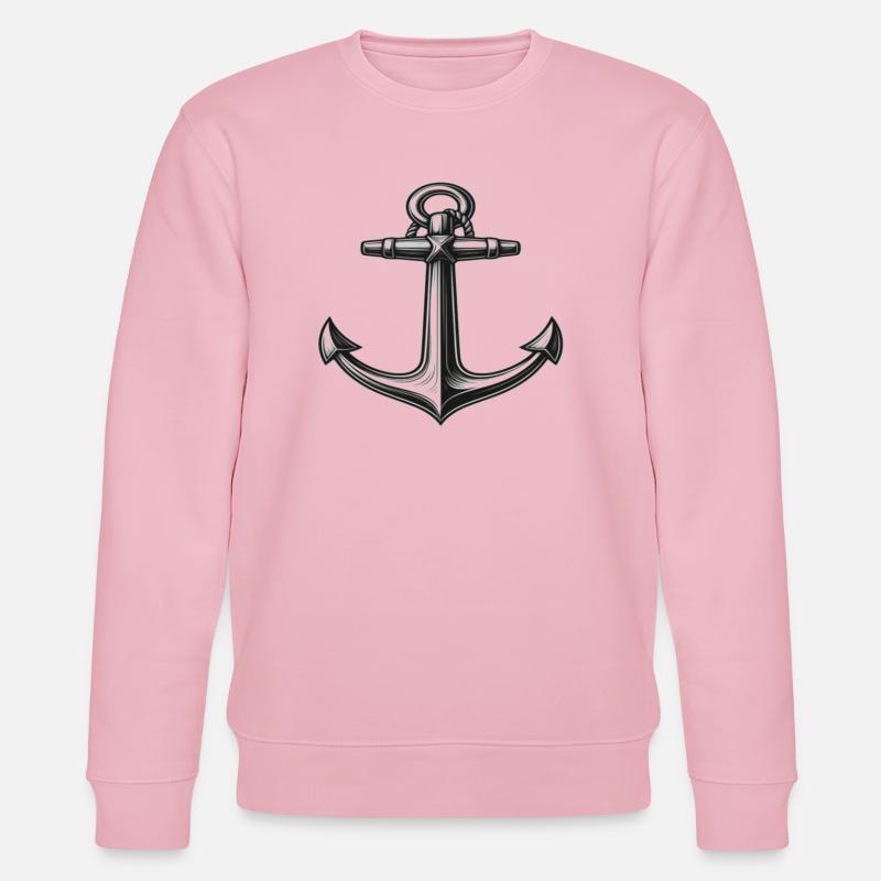 Conception d’ancre maritime - Sweat bio CHANGER Stanley/Stella Unisexe - rose pâle