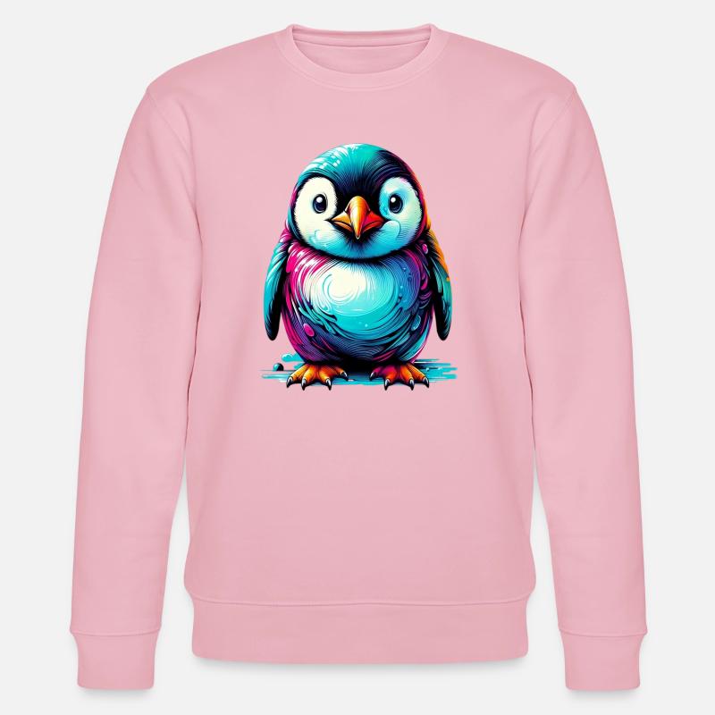 Pinguin - Stanley/Stella Unisex Bio-Sweatshirt CHANGER  - Hellrosa