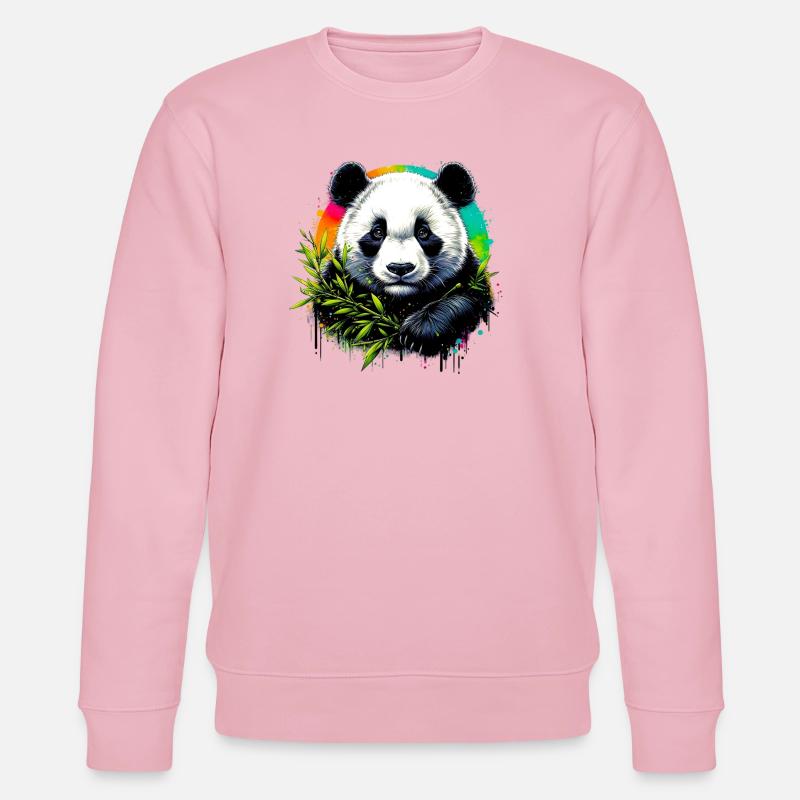Panda - Stanley/Stella Unisex Bio-Sweatshirt CHANGER  - Hellrosa