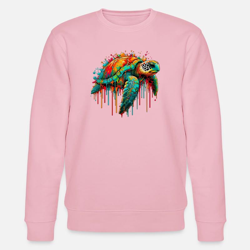 Schildkröte - Stanley/Stella Unisex Bio-Sweatshirt CHANGER  - Hellrosa