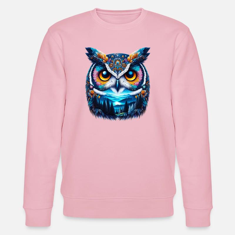 Eule - Stanley/Stella Unisex Bio-Sweatshirt CHANGER  - Hellrosa