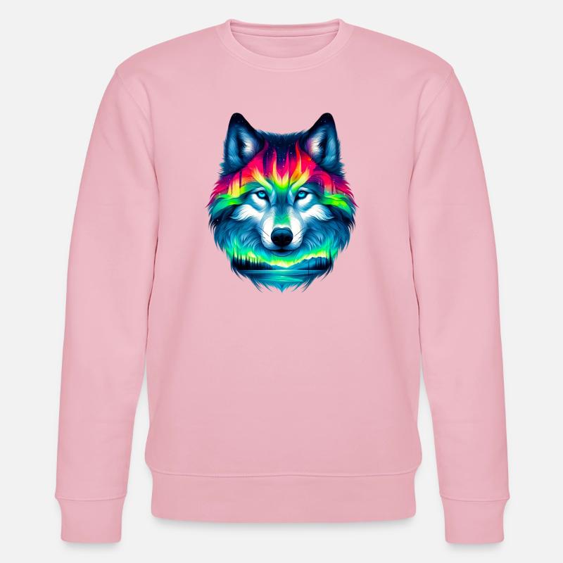 Wolf - Stanley/Stella Unisex Bio-Sweatshirt CHANGER  - Hellrosa