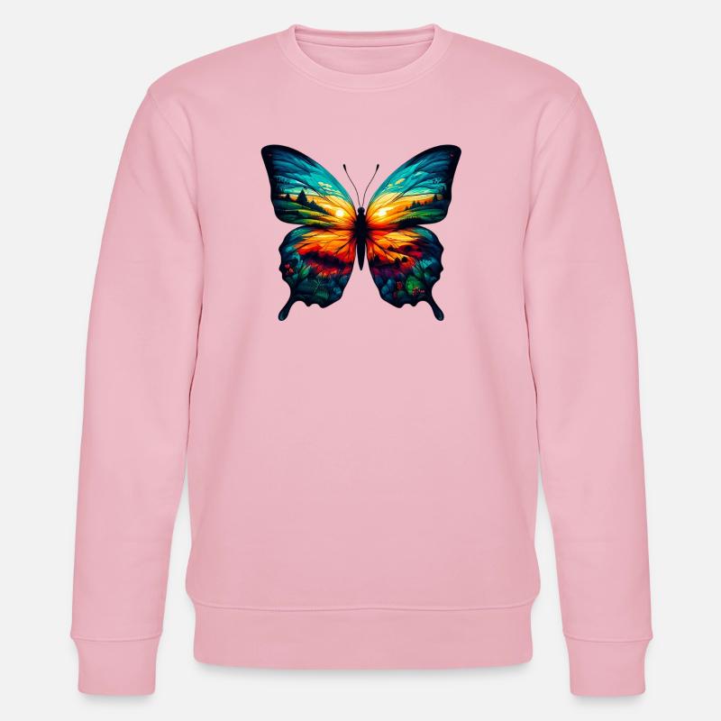 Papillon - Sweat bio CHANGER Stanley/Stella Unisexe - rose pâle